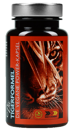 TIGERFORMEL - Die vegane Power-Kapsel für Männer (120 Kapseln)